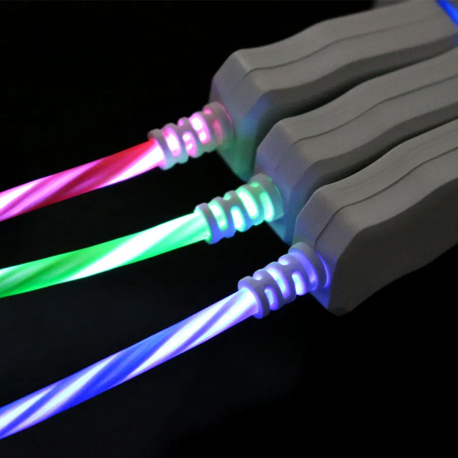 Светодиодный USB кабель для передачи данных мобильный телефон зарядное