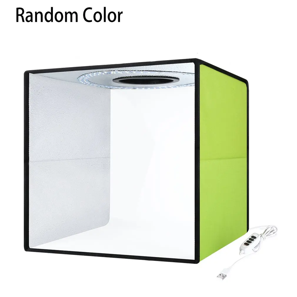 

Folding Ring Light Photo Lighting Studio Shooting Tent Box Kit With 6 Colors Backdrops Ring LED Light Shooting Platform