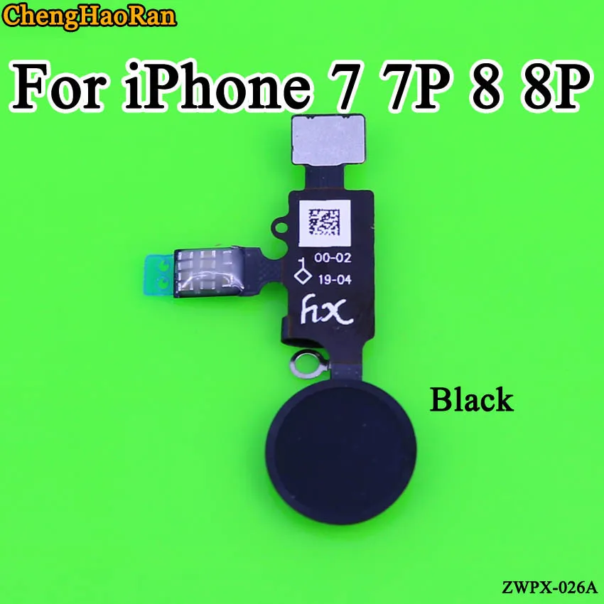 ChengHaoRan 1 шт. механизм кнопки Home Flex для iPhone 7, 7 Plus, 8, 8 Plus, кнопка «домой» кабель не за счет сканера отпечатков пальцев Замена