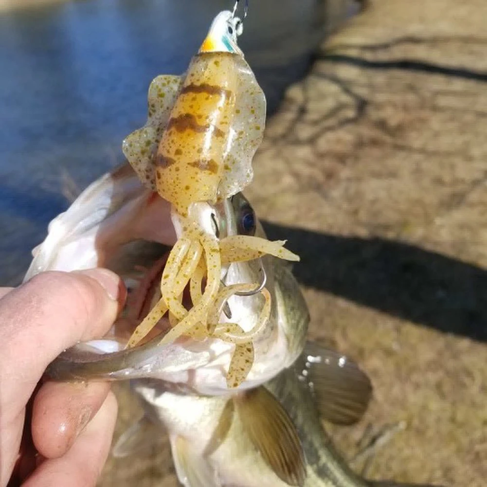3 шт., искусственная Реалистичная наживка каракатица, ночная рыбалка, Мягкая приманка, приманка, снасти, шик