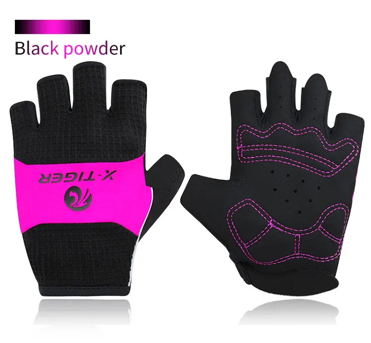 X-Tiger Anti-Slip Half Finger Cycling Gloves High Elastic Breathable MTB Bike Gloves Summer Bicycle Gym Fitness Sports Gloves