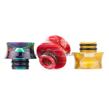 

OBS Crius 2 II/Eleaf Pesso/Joyetech EXCEED X drip tip Wide bore Resin Snake Skin Recurve 510 Drip Tip