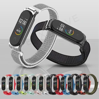 

Protector/Bracelet Mi band 3 4 strap For Xiaomi mi band 4 3 Bracelet/Strap for MiBand 4 3 Wrist Strap Metal/Nylon Wristband Belt