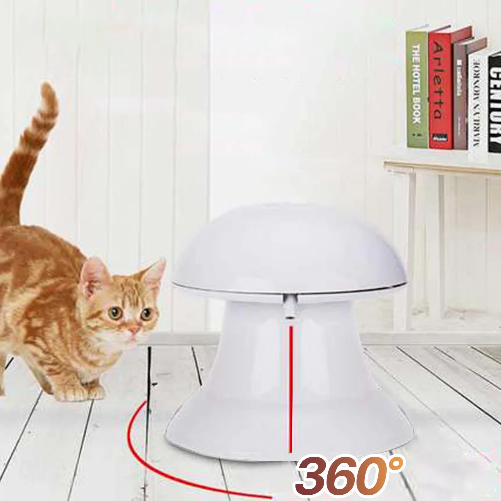 Автоматическая Интерактивная кошка игрушка 360 ° Вращение с светодиодный легких упражнений USB Перезаряжаемые для питомцев щенком, игрушка для кошек собак товар для домашнего животного
