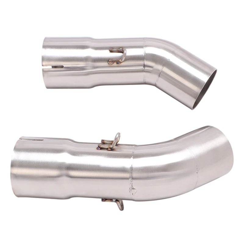 For Ducati 1198 1098 848 Exhaust Pipe Motorcycle Stainless Steel Middle Link Tube Slip On 51mm Mufflers Left Right Under Seat - - Racext 19