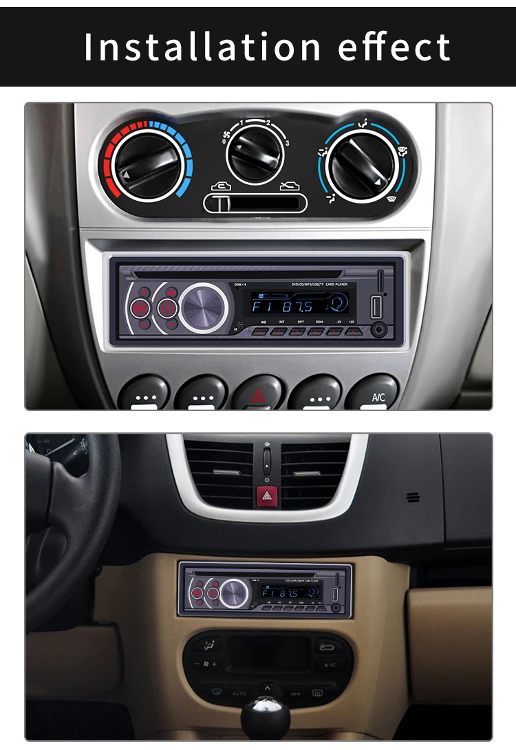 Автомобильный CD-плеер DVD VCD Player Bluetooth 4,0 Аудиомагнитола видео Выход музыкальный плеер DVD плеер/USB/AUX/TF ЖК-дисплей авто мультимедийный автомобильный DVD
