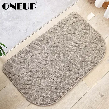 

ONEUP Non-slip Semicircle Bath Mat Bathroom Absorbent Dirt Catcher Comfortable Fiber Doormat Kitchen Rug Household Bathroom Set