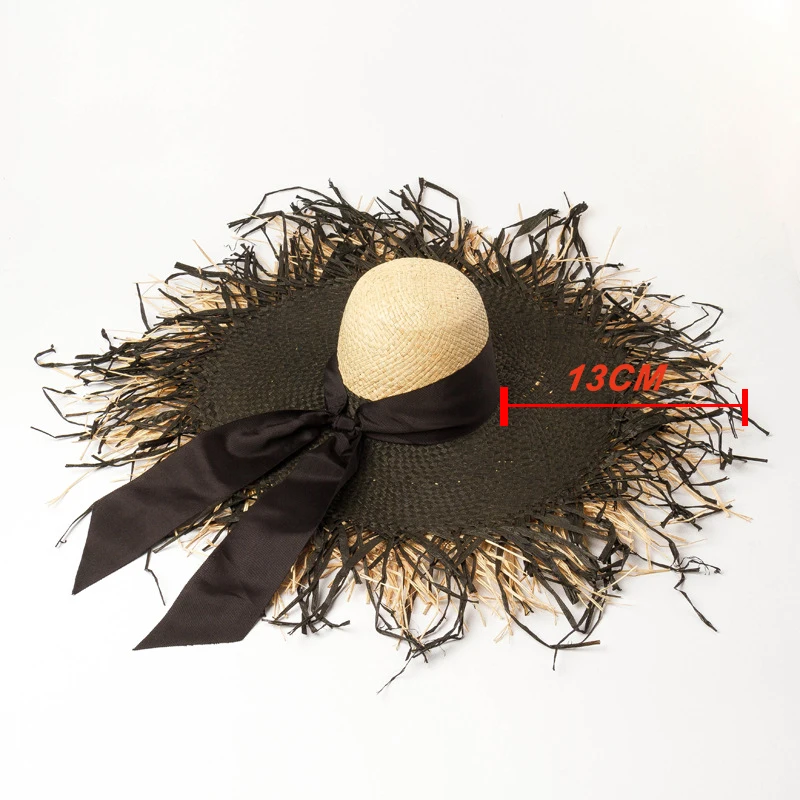 Новинка Raffia объемные шапки для женщин с большими полями Панама пляжная шляпа