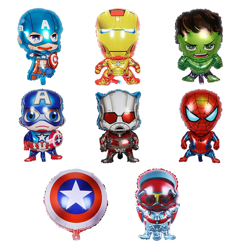 Воздушный шар из алюминиевой пленки с героями мультфильмов Marvel железный человек