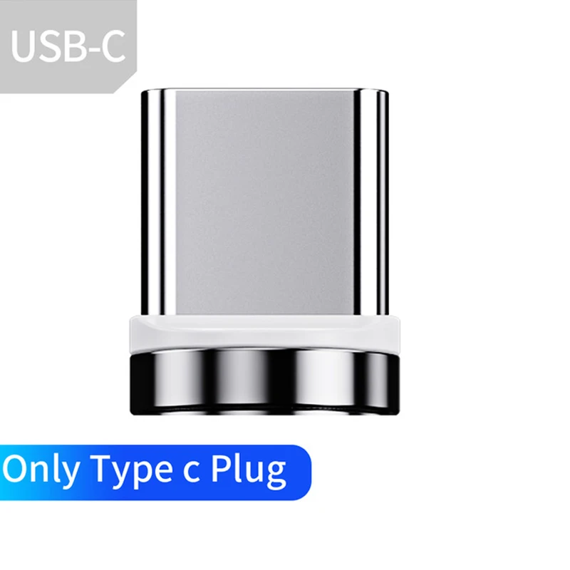 Магнитный кабель 3A светодиодный светильник quick charge 3,0 Micro USB зарядное устройство Тип C Быстрая зарядка магнит смартфон Универсальный кабель 1 м - Цвет: Only For Type C Plug