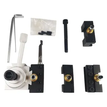 

1Set Mini Multifid Quick Change Tool Post Boring/Facing/Turning Holder with M8/M10 Mounting Bolts Kit For Lathes Tools