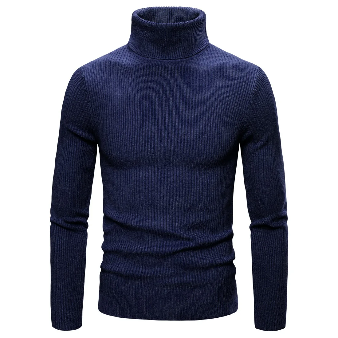 Men's High Neck Knit Sweater Solid Color Slim Multicolor High Quality Cotton Thicken Warm Winter Fashion Knit Pullover Men's High Neck Knit Sweater Solid Color Slim Multicolor High Quality Cotton Thicken Warm Winter Fashion Knit Pullover