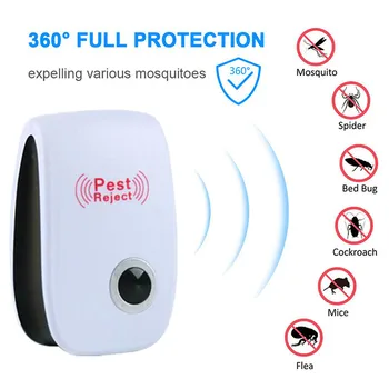 

Enhanced Version Electronic Cat Ultrasonic Anti Mosquito Insect Repeller Rat Mouse Cockroach Pest Reject Repellent EU/US/UK Plug