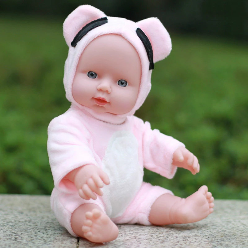 30 см милые реалистичные куклы Reborn Baby, модель, реалистичные силиконовые куклы на все тело, куклы ручной работы, игрушки для детей с одеждой - Цвет: Pinkconjoinedfrog