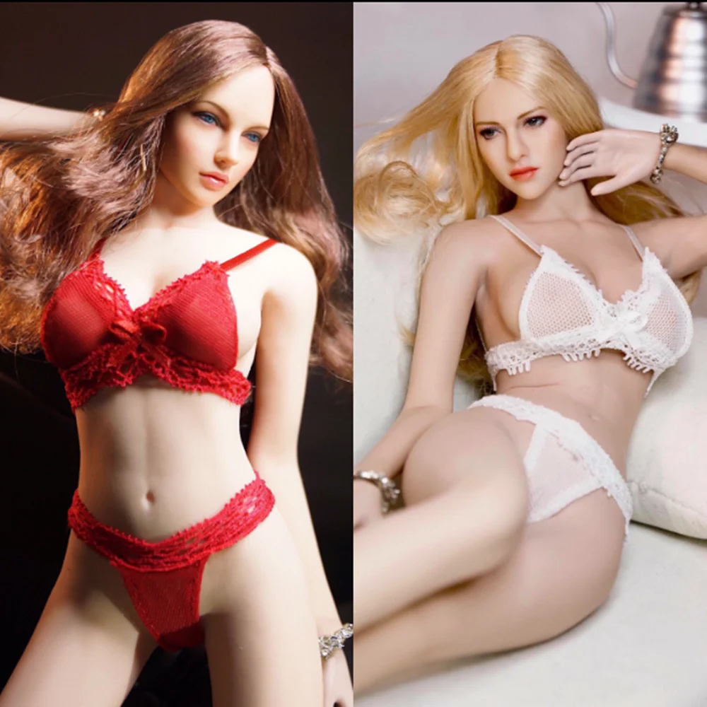 Custom 1//6 Scale Female White Bikini Underwear Clothes Accessory F 12/'/' Doll