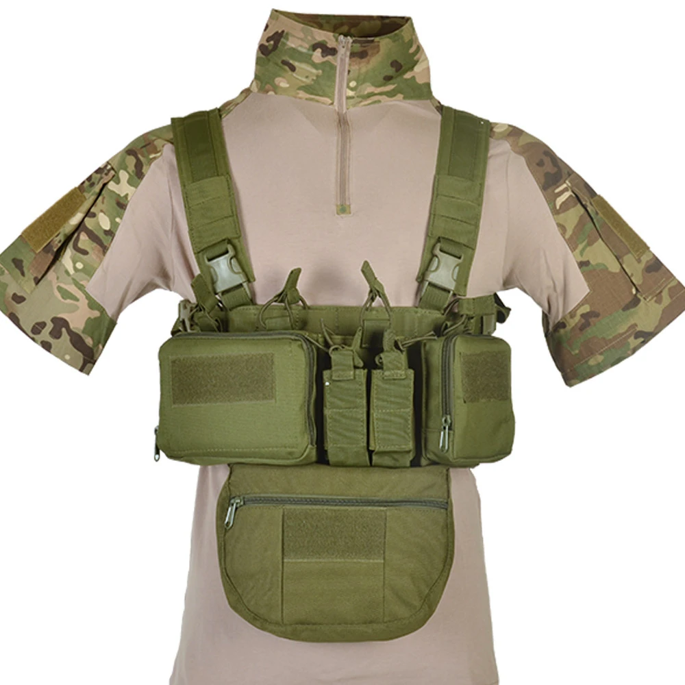 CS Match Wargame TCM Chest Rig Airsoft Tactical Vest Military Pack Magazine Pouch Holster Molle System Waist Men Nylon