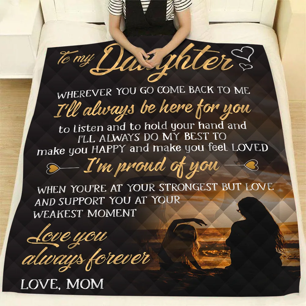 Дропшиппинг Мама Любовь к моей дочери любовь мама Лето одеяло коврик 3D печатных кровать диван для детей взрослый мальчик девочки подарок