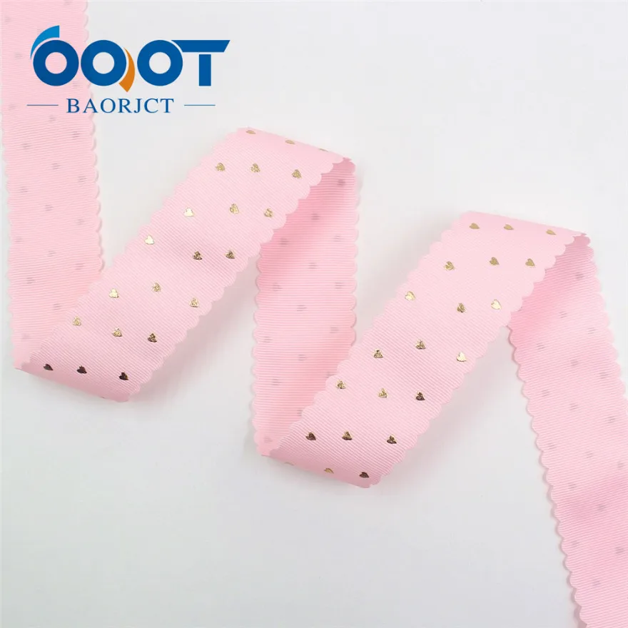 I-19729-1761 I-19729-1759, 1-1/2 ''38 мм горячее золото любовь кружево grosgrain лента, 10yrds DIY головной убор ручной работы аксессуары подарочная упаковка - Цвет: I-19729-1761