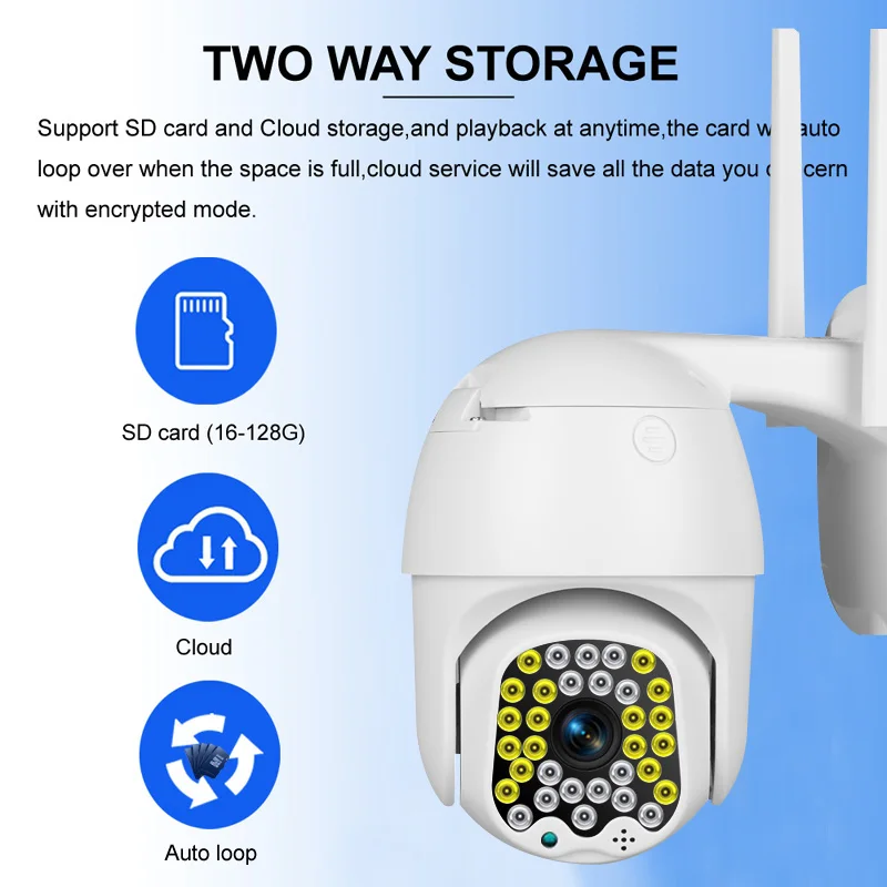 1080P Outdoor Security Surveillance WiFi IP Camera 360 Smart Motion Detection Outside Colorful CCTV Monitor IP66 IP Wi Fi Cam