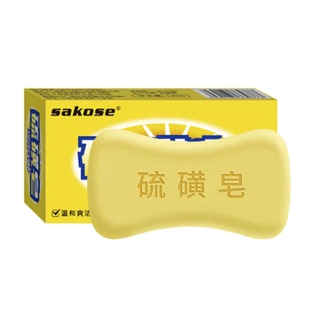 

Sulfur Soap Control Oil Anti-mites Anti-acne Cleaning Pores Brighten Skin Color Face Body Soap High Effective W1