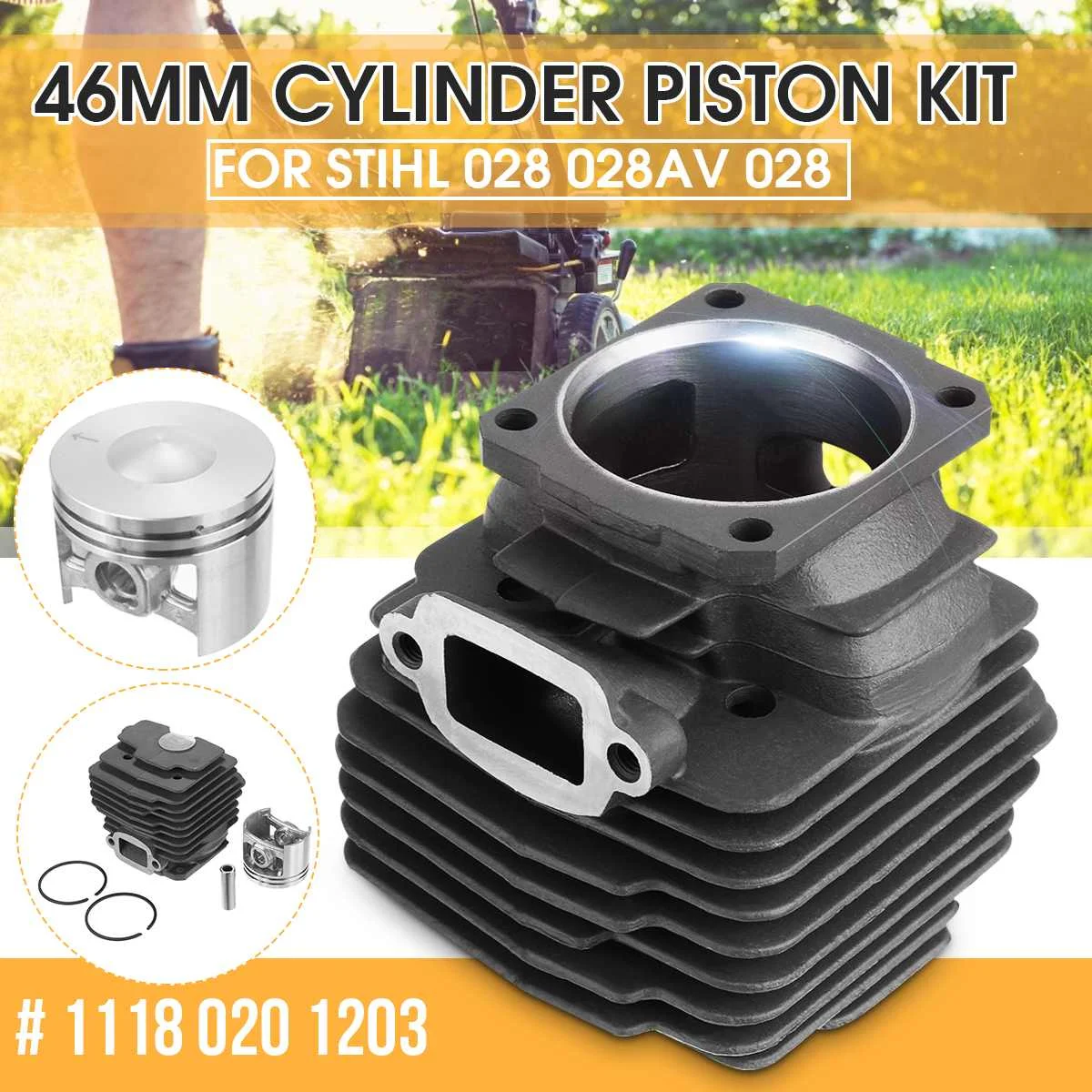 

46mm Cylinder Piston Kit For STIHL 028 028AV 028 SUPER Q W WB Chainsaw Engine Motor Parts OEM#11180201203