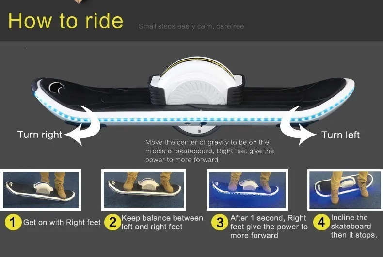 one wheel hoverboard electric skateboard self balancing scooter smart balance wheel 6.5 inch  (25)