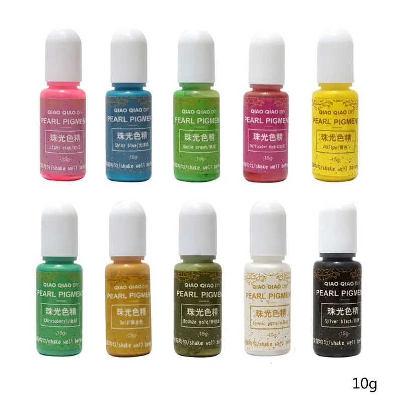 

10 Pcs/set DIY Crystal Epoxy Handmade Jewelry Making Oily Pearlescent Pigment Resin Crafts Accessories