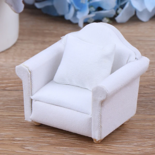 New Arrive Simulation Small Sofa Stool Chair Furniture Model Toys for Doll House Decoration Dollhouse Miniature Accessories 5