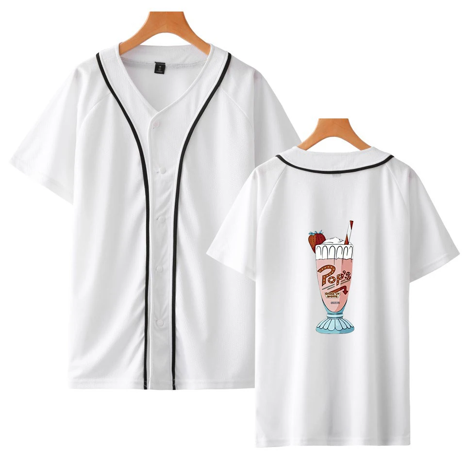 River Valley Town Men and women with the 2019 summer black and white T shirt two-color thin section fashion short-sleeved jacket