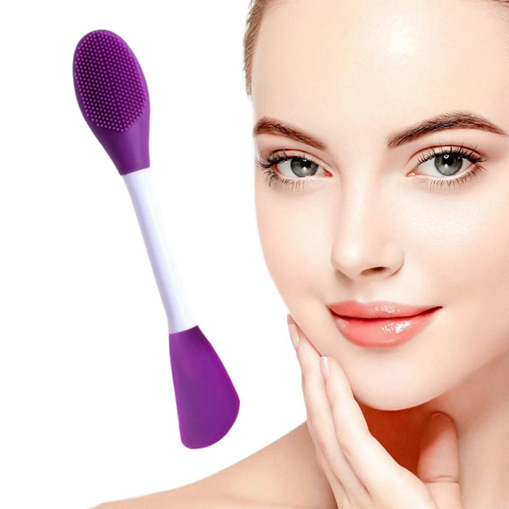 

2Pcs New Soft Skin-friendly Silicone Face Clean Brushes Blackhead Remover Facial Cleaning Massage Brush Handheld Tool