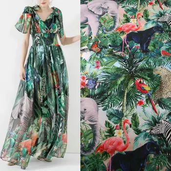 

The zoom zebra print soft chiffon fabric,polyester chiffon thin fabric for dress sewing DIY patchwork clothing tissu au metre