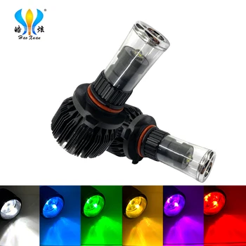 

HaoXuan CANbus Error Free 9005 HB3 LED RGB Chips 9006 H8 H11 H7 LED Bulbs App-Controled For Car Fog Lights or Driving Lights 12V