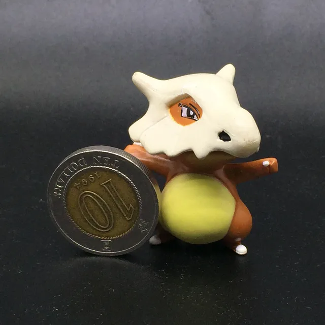 Tomy Pokemon 4-6cm Charmander Popplio Litten Pikachu Rowlet Treecko Eevee Fennekin Greninja Anime Action Figure Dolls Toy Cubone4cm