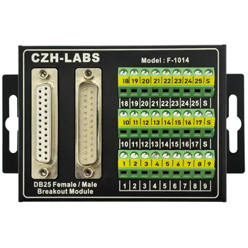 

CZH-LABS D'SUB DB25 Male/Female Screw Terminal Block Breakout Interface Module with Aluminum Enclosure.
