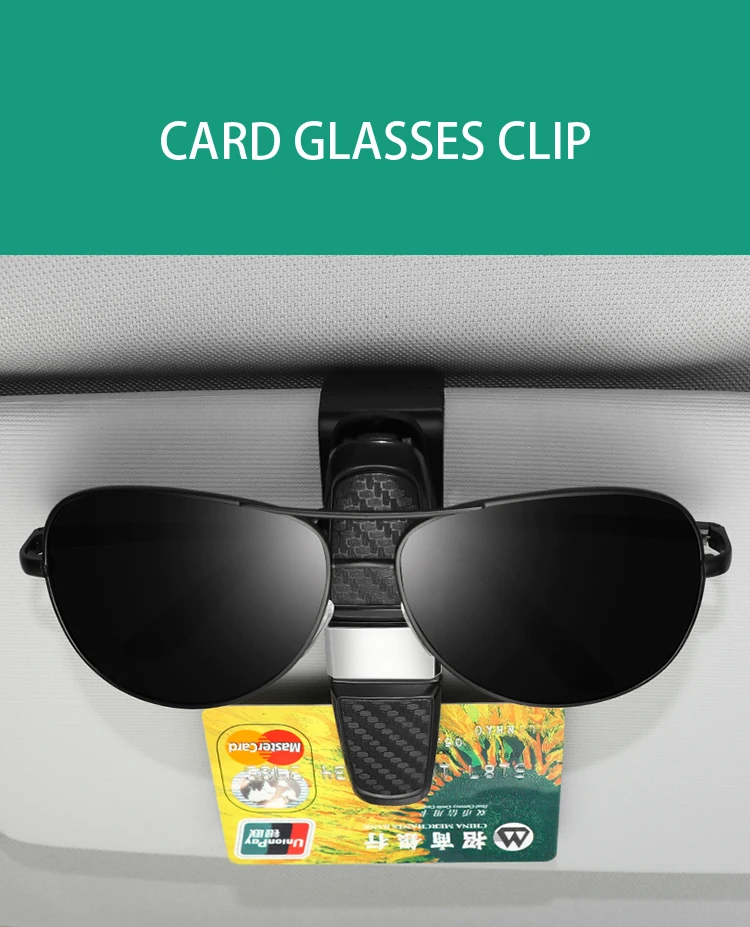 Универсальный автомобильный держатель для солнцезащитного стекла es, солнцезащитный козырек, автомобильные очки, застежка для билетов, зажим для очков, стеклянная рамка, чехол, стеклянная коробка, аксессуары для стайлинга