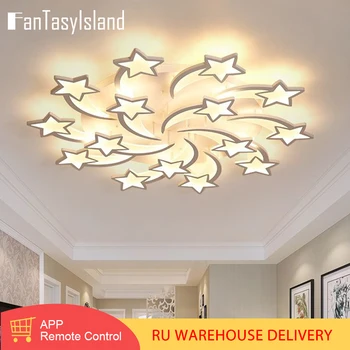 

Promotion Mellifluous Modern Led Ceiling Lights For Living Study Bedroom Deco Ceiling Mounted Chandelier Lighting star shape