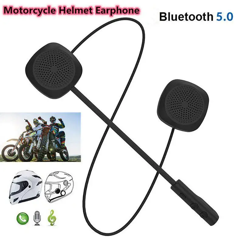 Универсальный мотоциклетный шлем гарнитура Bluetooth V5.0 EDR наушники микрофон велосипедный шлем наушники гарнитура