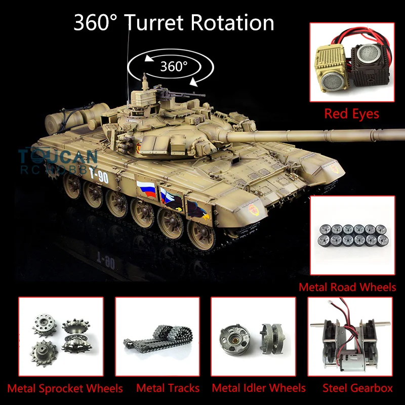 Henglong 1/16 TK 6 0 S поколение инфракрасный боевой России T90 RTR RC Танк 3938 360 Вращение башни