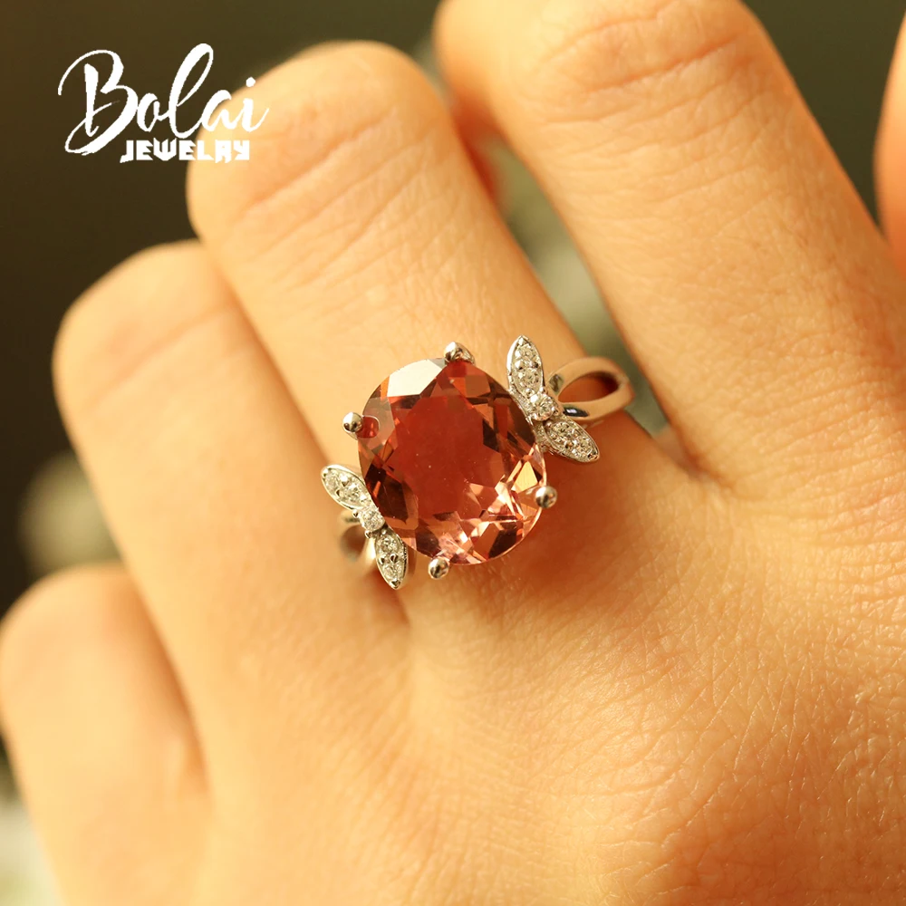 5.5ct изменение цвета кольцо из зултанита диаспора овальной огранки 10*14 мм созданный драгоценный камень хорошее ювелирное изделие из стерлингового серебра 925 пробы для женщин bolai
