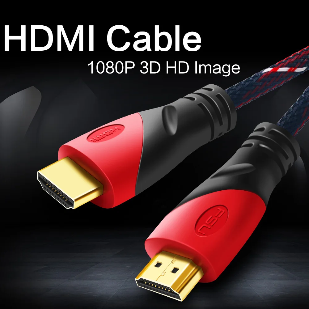 BESIUNI HDMI кабель позолоченное соединение с красной черно белой сеткой 1080P 0 5 м 1 2 3 8 10