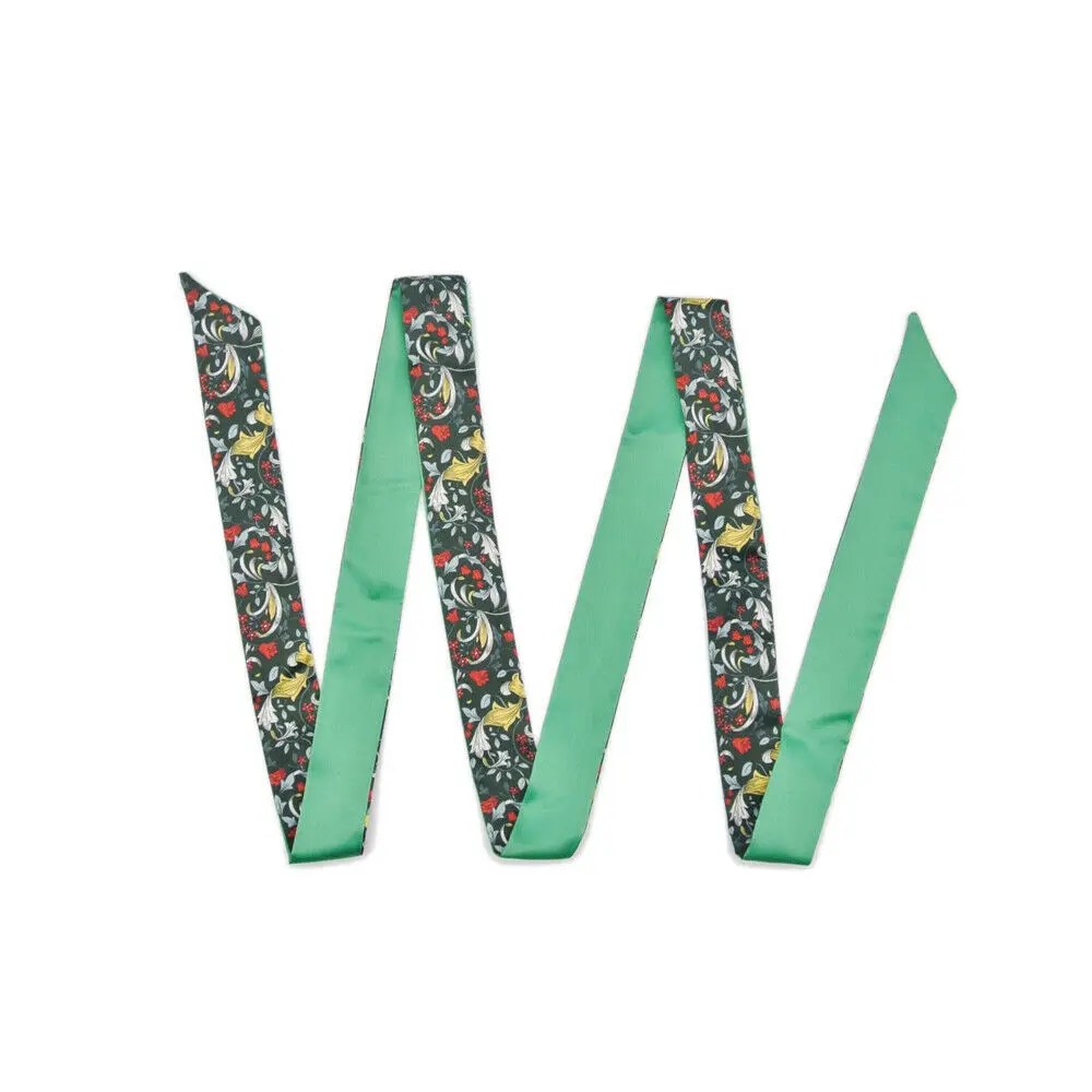 

63" Womens Neck Skinny Scarf Head Wrap Long Bow Tie Waist Thin Band Purse Handbag Ribbon Bandeau for Bag