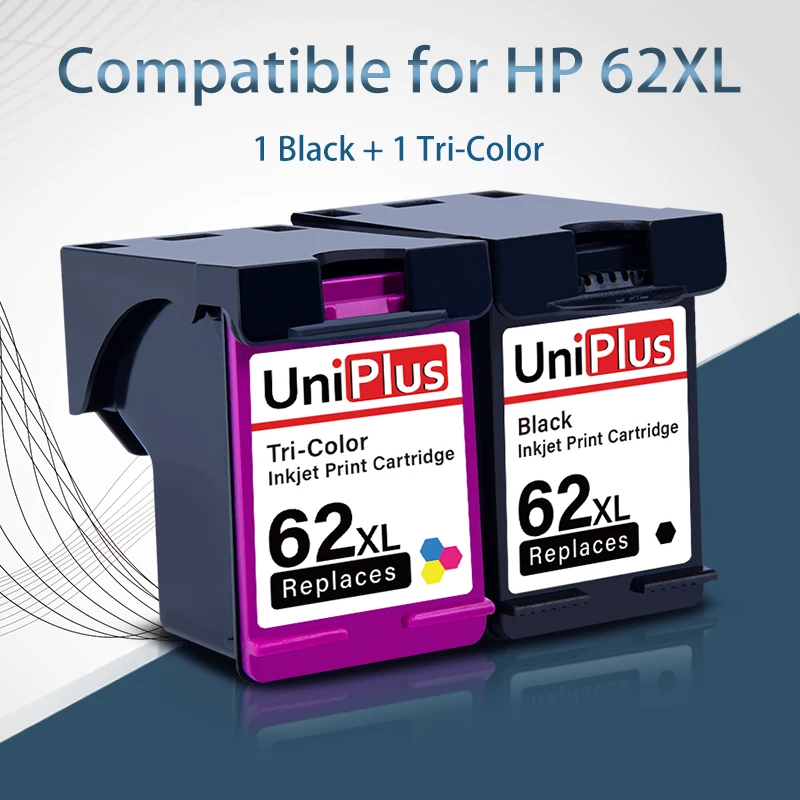 Чернильный картридж UniPlus для принтера HP 62 XL hp Черный трехцветный OfficeJet 200 5740 5741 8040