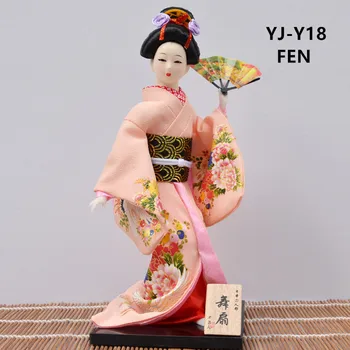 

MYBLUE 30cm Kawaii Hand Make Japanese Geisha Kimono Doll Sculpture Japanese House Figurine Home Room Decoration Accessories