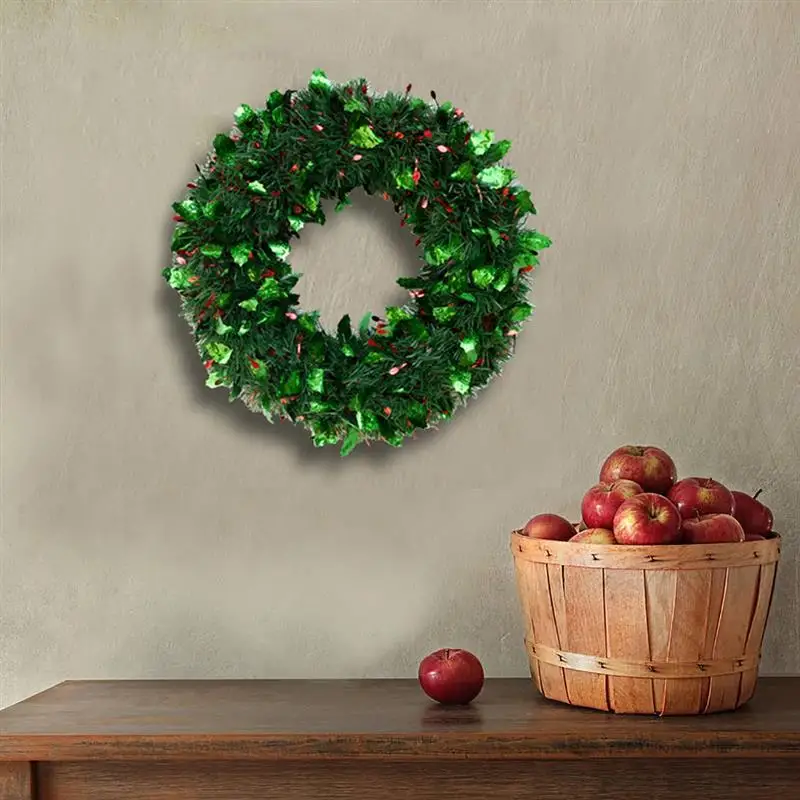 15.75in Christmas Wreath Artificial Decorative Door Hanging Wreath Xmas Decor For Party Home Decoration