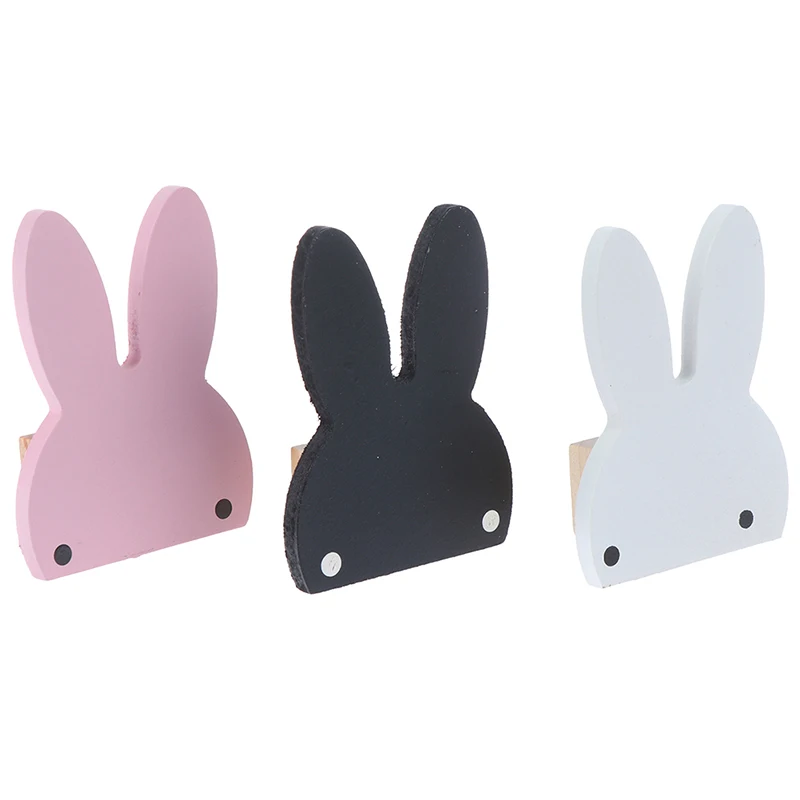 1 PC Cute Rabbit Wooden Hook Clothes Hooks On Wall Decorate Kids Children Room Wall Hanger Hooks home decoration