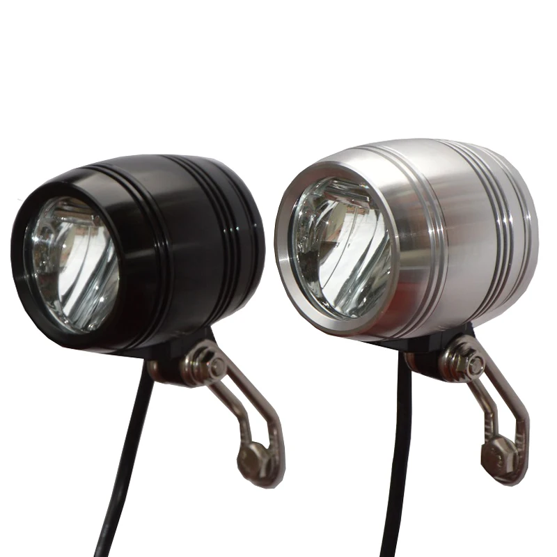 New Bike Front Head Light Lamp For HUB Dynamo With Rearlight Cable