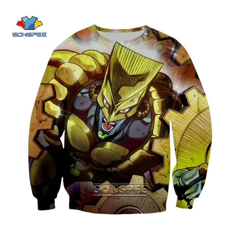 SONSPEE JoJo Необычные Приключения Аниме Толстовка с 3D принтом Толстовка для женщин и мужчин Homme Повседневный пуловер с длинными рукавами одежда A36 - Цвет: 9