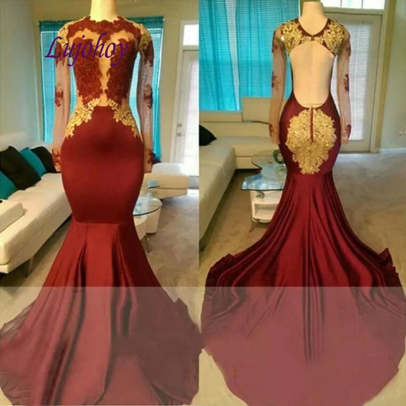 Bourgondië Lange Mouwen Lace Avondjurken Party Mermaid Plus Size Vrouwen Dames Sexy Prom Formele Avondjurken Jurken Bourgondië Lange Mouwen Lace Avondjurken Party Mermaid Plus Size Vrouwen Dames Sexy Prom Formele Avondjurken Jurken