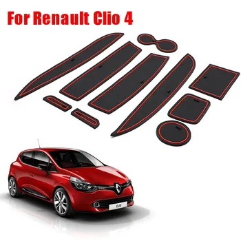 

Anti-Slip Gate slot cup mat for Renault Clio 4 Interior Door Pad/Cup Non-slip pad Accessories Rubber mat Door pad decoration