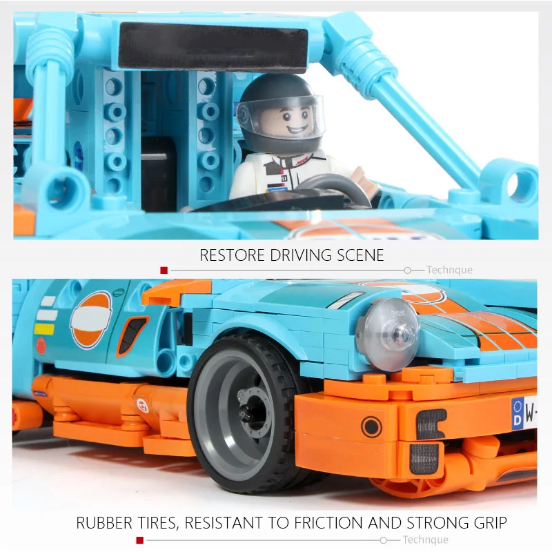 Yeshin Technic Car Toys синий гоночный скоростной автомобиль в сборе оттягивающий автомобиль модель детские рождественские игрушки, подарки строительные блоки кирпичи